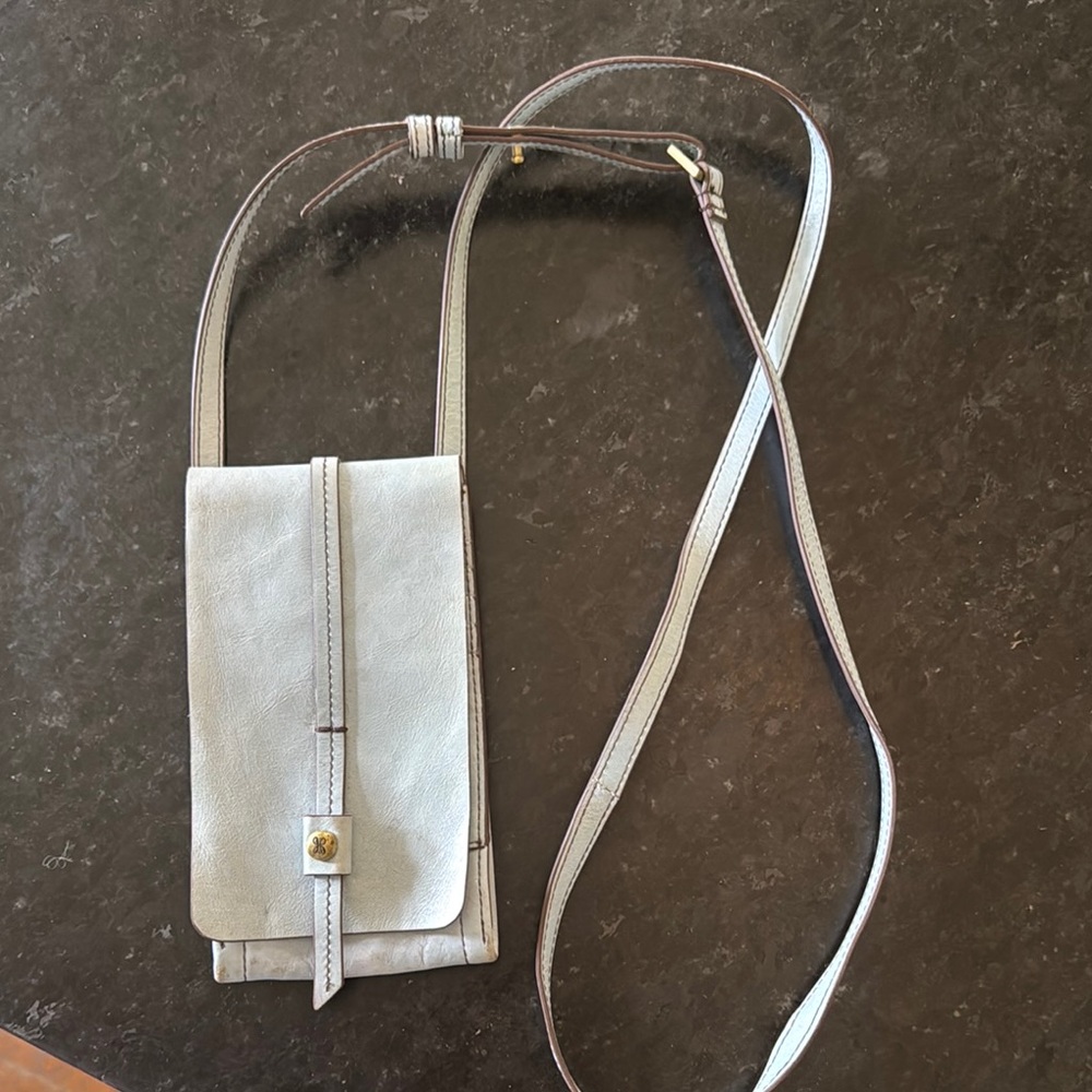 HOBO Blue Crossbody Bag with Modern Fold-Over Design